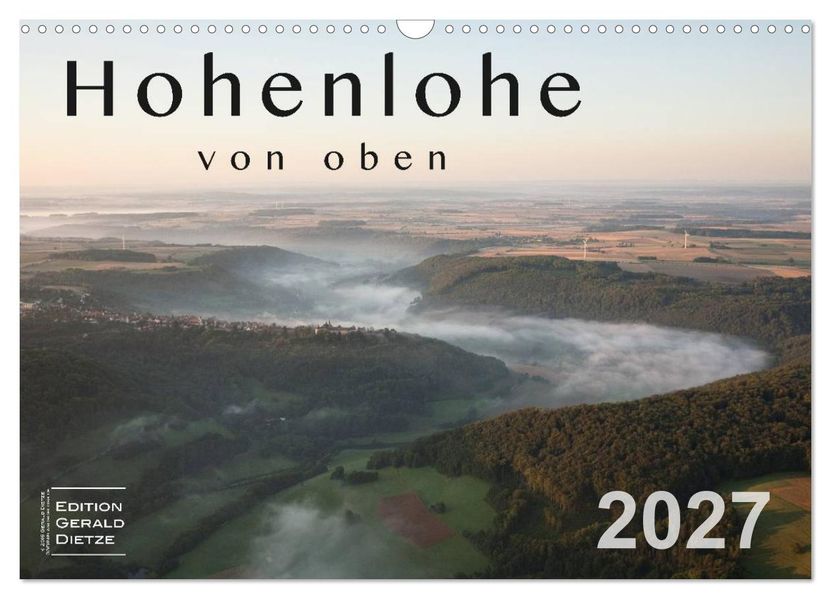 Hohenlohe von oben (Wandkalender 2027 DIN A3 quer) CALVENDO Monatskalender