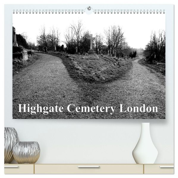 Highgate Cemetery London (hochwertiger Premium Wandkalender 2027 DIN A2 quer) Kunstdruck in Hochglanz