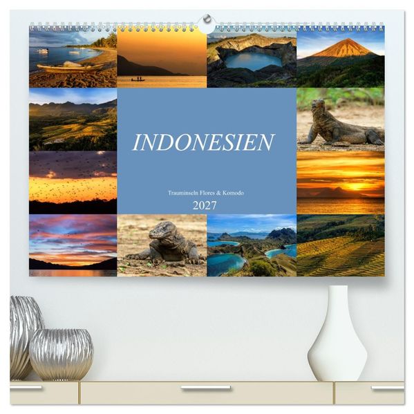 Indonesien - Inselparadies Flores & Komodo (hochwertiger Premium Wandkalender 2027 DIN A2 quer) Kunstdruck in Hochglanz