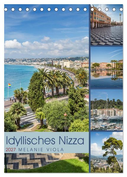 Idyllisches Nizza (Tischkalender 2027 DIN A5 hoch) CALVENDO Monatskalender