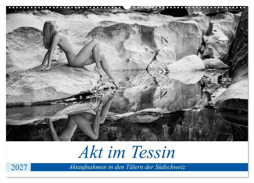 Akt im Tessin (Wandkalender 2027 DIN A2 quer) CALVENDO Monatskalender