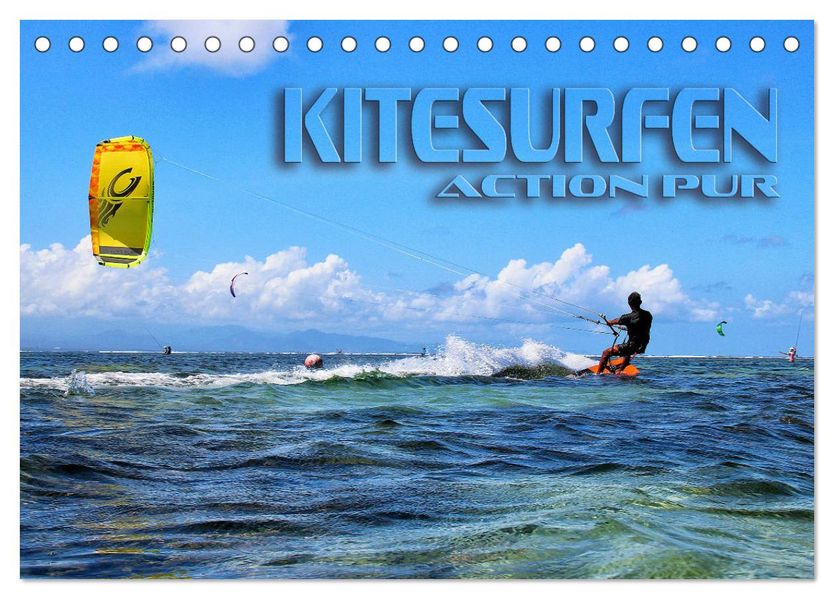 Kitesurfen - Action pur (Tischkalender 2027 DIN A5 quer) CALVENDO Monatskalender