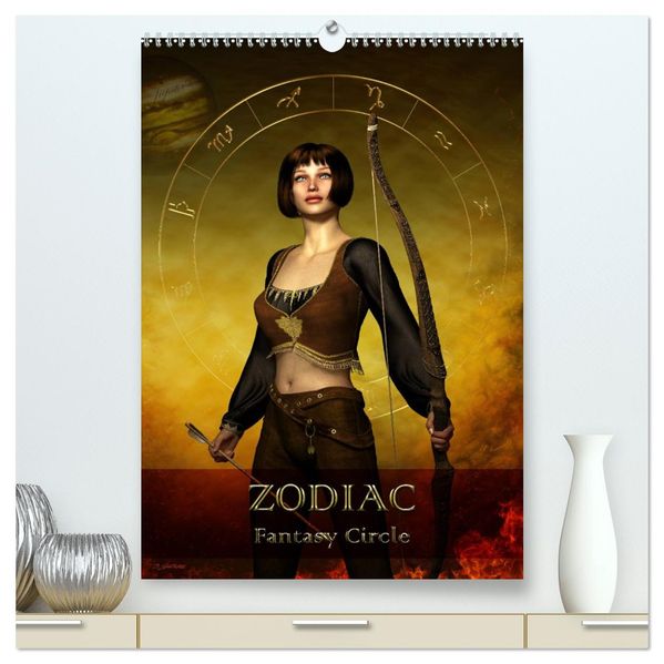 Zodiac Fantasy Circle (High Quality Premium Wall Calendar 2027 DIN A2 portrait)CALVENDO 12 Month Wall Calendar