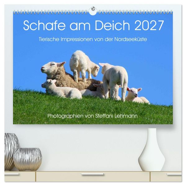 Schafe am Deich 2027. Tierische Impressionen von der Nordseeküste (hochwertiger Premium Wandkalender 2027 DIN A2 quer) Kunstdruck in Hochglanz