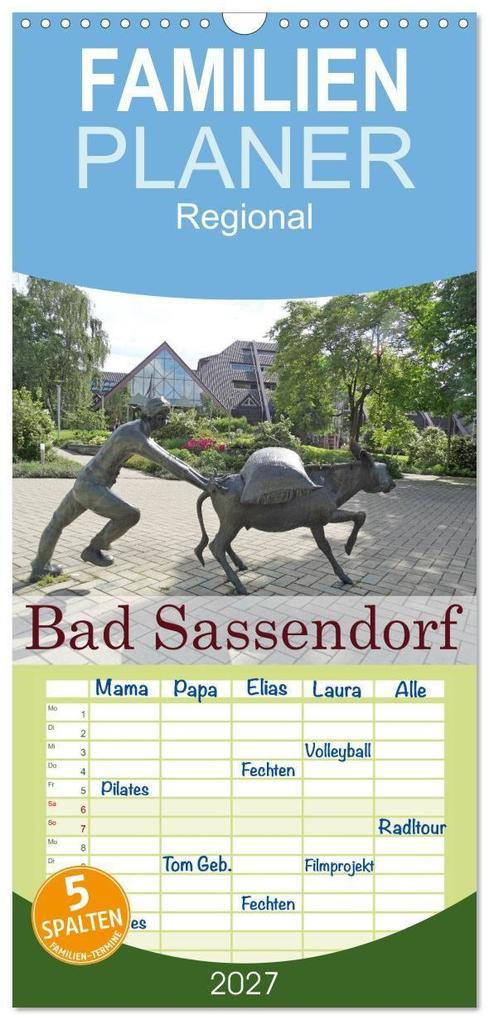 Familienplaner 2027 - Bad Sassendorf mit 5 Spalten (Wandkalender 21 x 45 cm) CALVENDO
