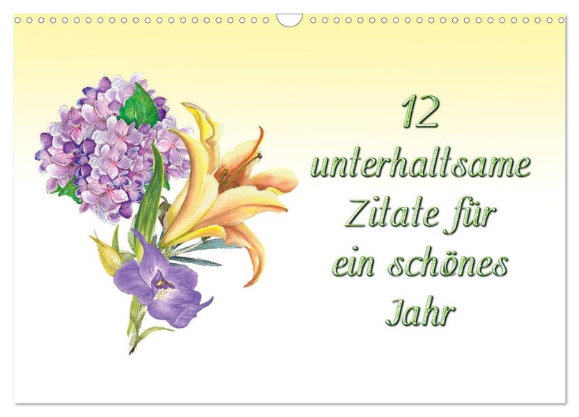 12 unterhaltsame Zitate für ein schönes Jahr (Wandkalender 2027 DIN A3 quer) CALVENDO Monatskalender