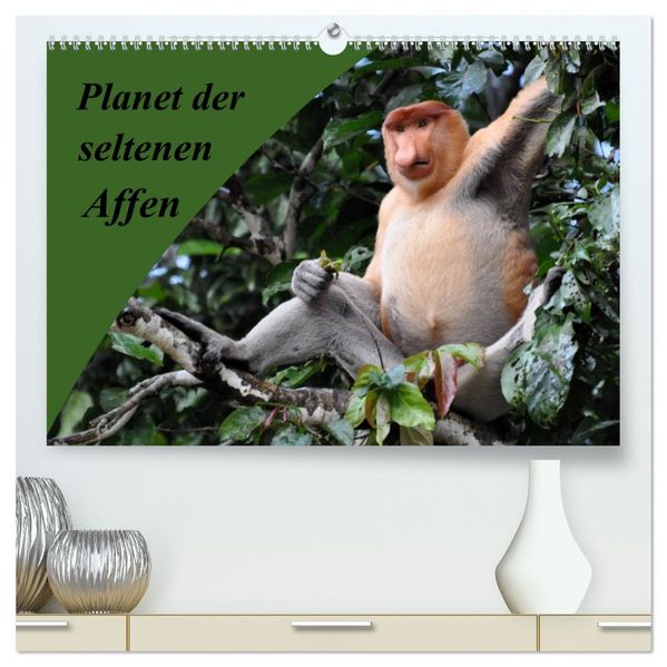 Planet der seltenen Affen (hochwertiger Premium Wandkalender 2027 DIN A2 quer) Kunstdruck in Hochglanz