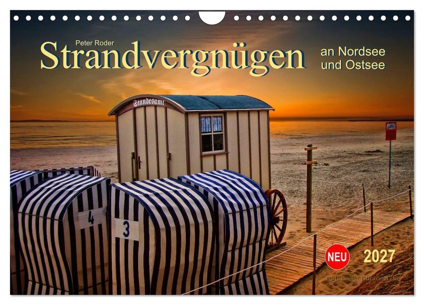 Strandvergnügen - an Nordsee und Ostsee (Wandkalender 2027 DIN A4 quer) CALVENDO Monatskalender