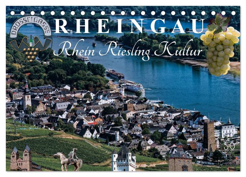 Rheingau - Rhein Riesling Kultur (Tischkalender 2027 DIN A5 quer) CALVENDO Monatskalender