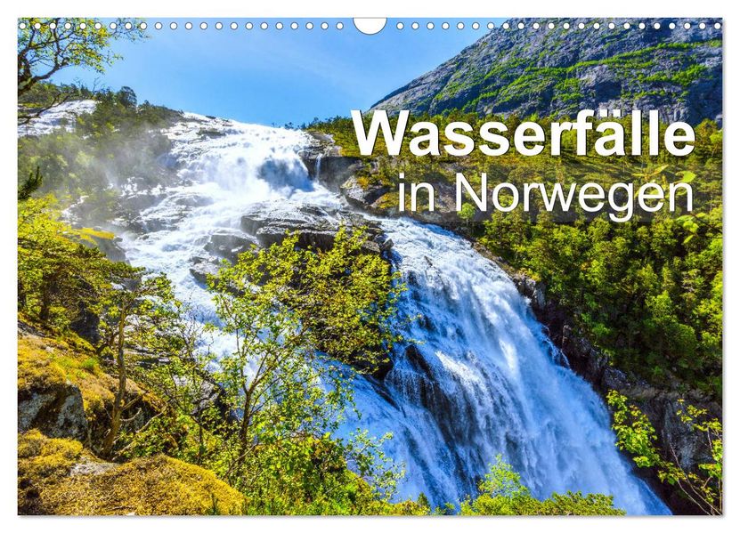 Wasserfälle in Norwegen (Wandkalender 2027 DIN A3 quer) CALVENDO Monatskalender