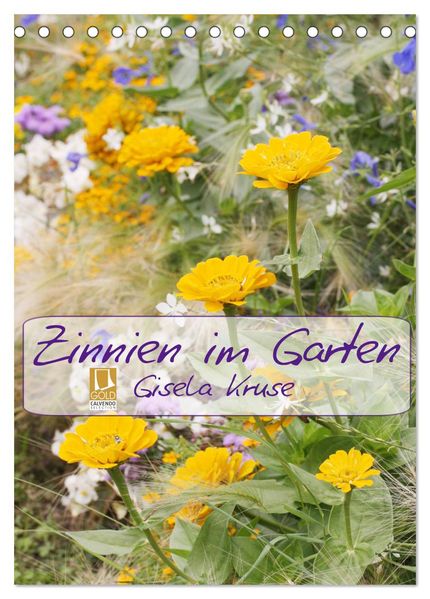 Zinnien im Garten (Tischkalender 2027 DIN A5 hoch) CALVENDO Monatskalender
