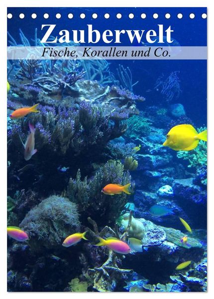 Zauberwelt. Fische Korallen und Co. (Tischkalender 2027 DIN A5 hoch) CALVENDO Monatskalender
