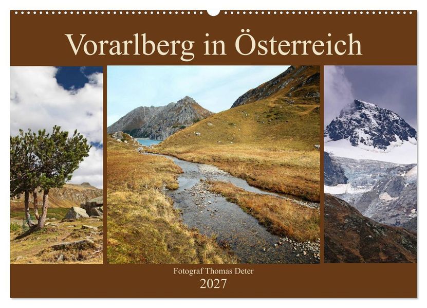 Vorarlberg in Österreich (Wandkalender 2027 DIN A2 quer) CALVENDO Monatskalender