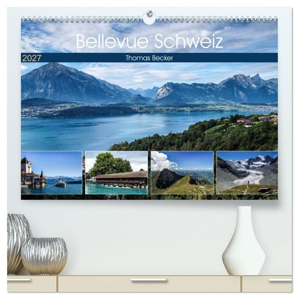 Bellevue Schweiz (hochwertiger Premium Wandkalender 2027 DIN A2 quer) Kunstdruck in Hochglanz