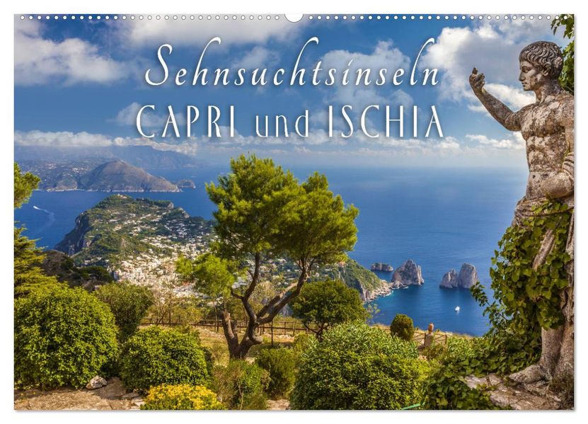 Sehnsuchtsinseln Capri und Ischia (Wandkalender 2027 DIN A2 quer) CALVENDO Monatskalender