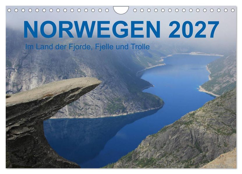 Norwegen 2027 - Im Land der Fjorde Fjelle und Trolle (Wandkalender 2027 DIN A4 quer) CALVENDO Monatskalender