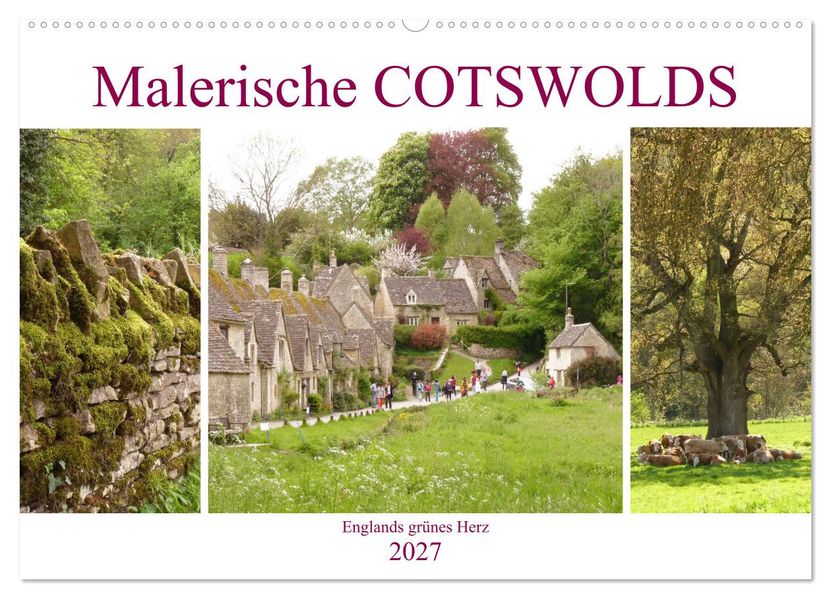 Malerische Cotswolds (Wandkalender 2027 DIN A2 quer) CALVENDO Monatskalender