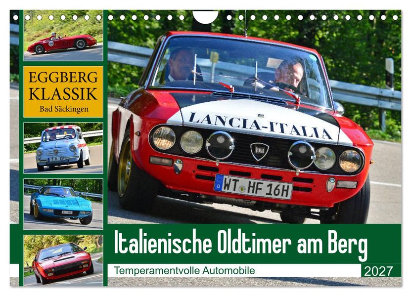 Italienische Oldtimer am Berg (Wandkalender 2027 DIN A4 quer) CALVENDO Monatskalender