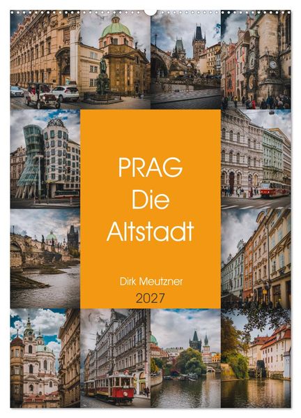 Prag - Die Altstadt (Wandkalender 2027 DIN A2 hoch) CALVENDO Monatskalender