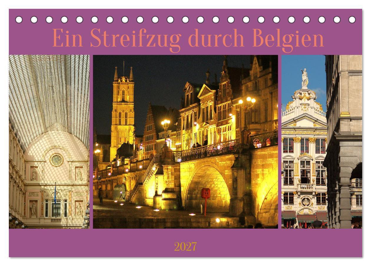 Ein Streifzug durch Belgien (Tischkalender 2027 DIN A5 quer) CALVENDO Monatskalender