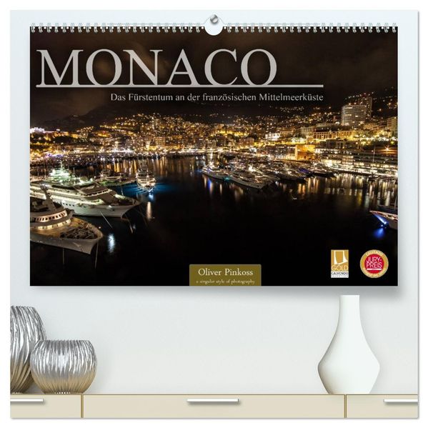 Monaco - Das Fürstentum an der französischen Mittelmeerküste (hochwertiger Premium Wandkalender 2027 DIN A2 quer) Kunstdruck in Hochglanz