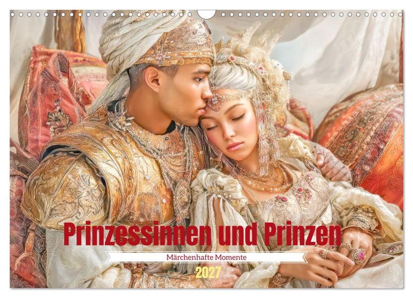 Prinzessinnen und Prinzen - Märchenhafte Momente (Wandkalender 2027 DIN A3 quer) CALVENDO Monatskalender