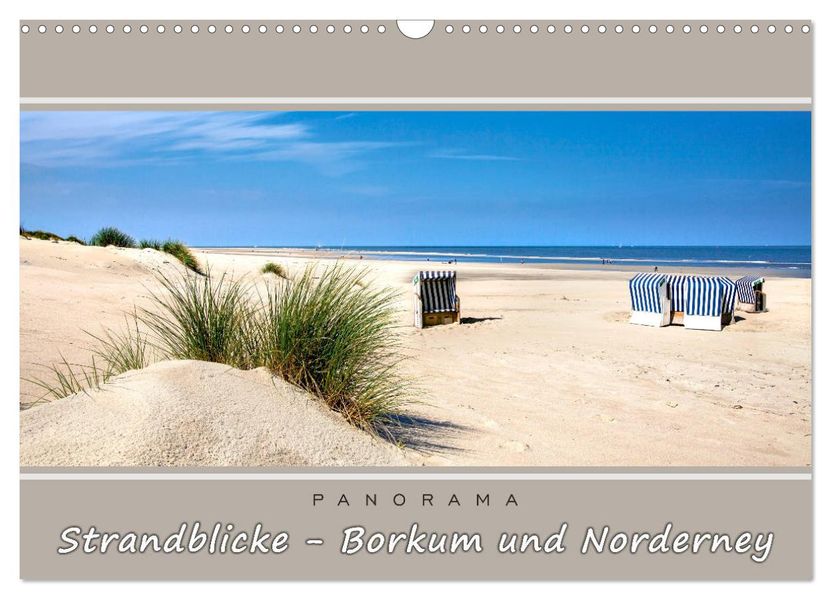 Strandblicke Borkum und Norderney (Wandkalender 2027 DIN A3 quer) CALVENDO Monatskalender