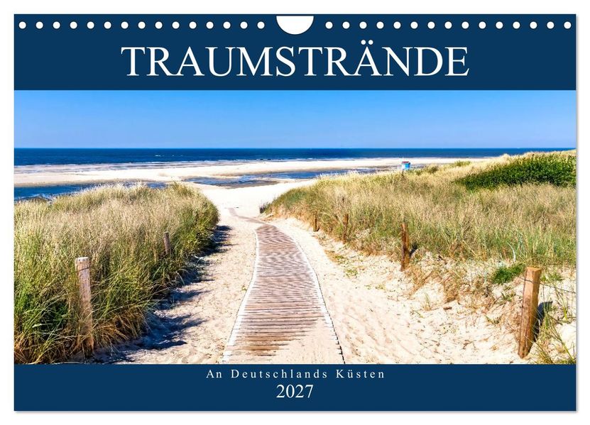 Traumstrände an Deutschlands Küsten (Wandkalender 2027 DIN A4 quer) CALVENDO Monatskalender