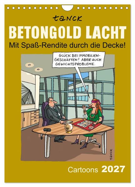 Betongold lacht - Cartoons (Wandkalender 2027 DIN A4 hoch) CALVENDO Monatskalender