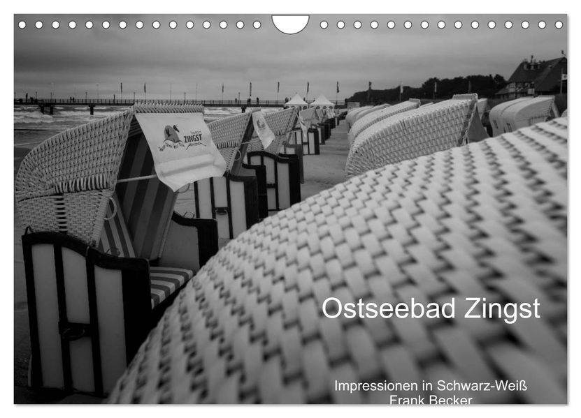 Ostseebad Zingst - Impressionen in Schwarz-Weiß (Wandkalender 2027 DIN A4 quer) CALVENDO Monatskalender