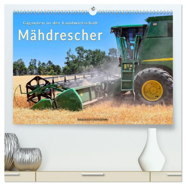 Giganten in der Landwirtschaft - Mähdrescher (hochwertiger Premium Wandkalender 2027 DIN A2 quer) Kunstdruck in Hochglanz