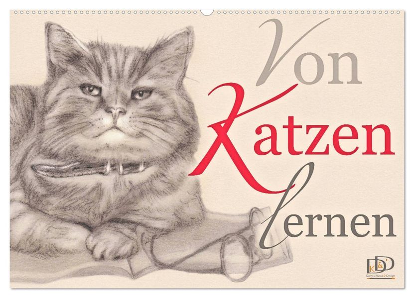 Von Katzen lernen (Wandkalender 2027 DIN A2 quer) CALVENDO Monatskalender