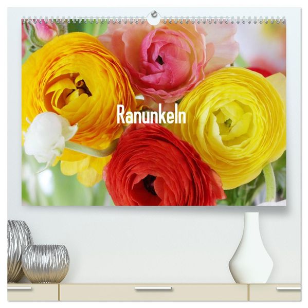 Ranunkeln (hochwertiger Premium Wandkalender 2027 DIN A2 quer) Kunstdruck in Hochglanz