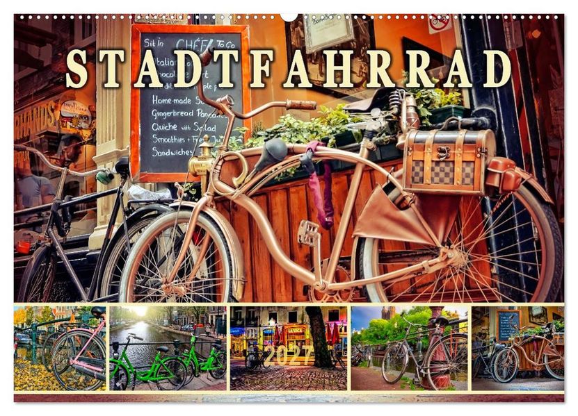 Stadtfahrrad (Wandkalender 2027 DIN A2 quer) CALVENDO Monatskalender