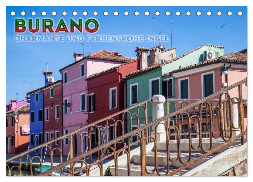 BURANO Charmante und farbenfrohe Insel (Tischkalender 2027 DIN A5 quer) CALVENDO Monatskalender