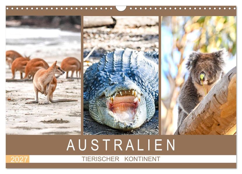 Australien tierischer Kontinent (Wandkalender 2027 DIN A3 quer) CALVENDO Monatskalender