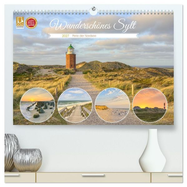 Wunderschönes Sylt - Perle der Nordsee (hochwertiger Premium Wandkalender 2027 DIN A2 quer) Kunstdruck in Hochglanz