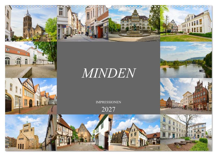 Minden Impressionen (Wandkalender 2027 DIN A2 quer) CALVENDO Monatskalender