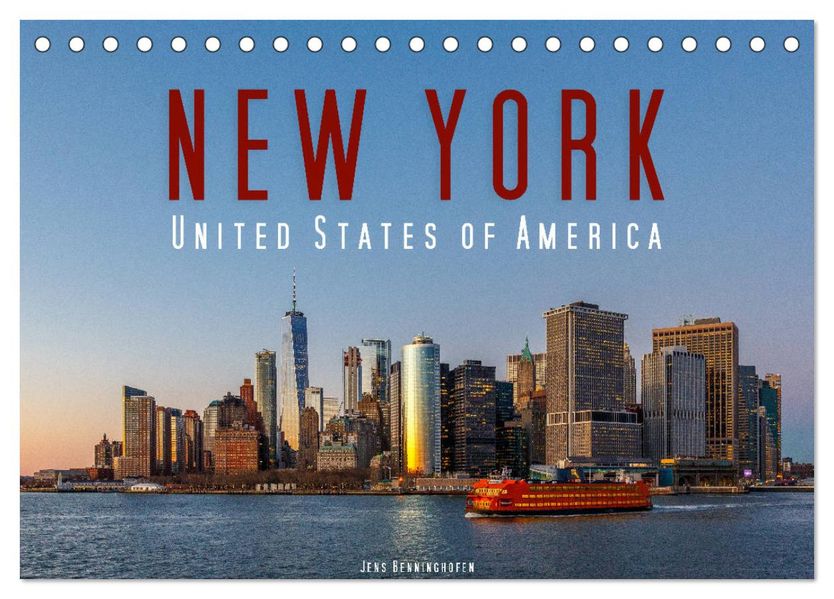 New York - United States of America (Tischkalender 2027 DIN A5 quer) CALVENDO Monatskalender