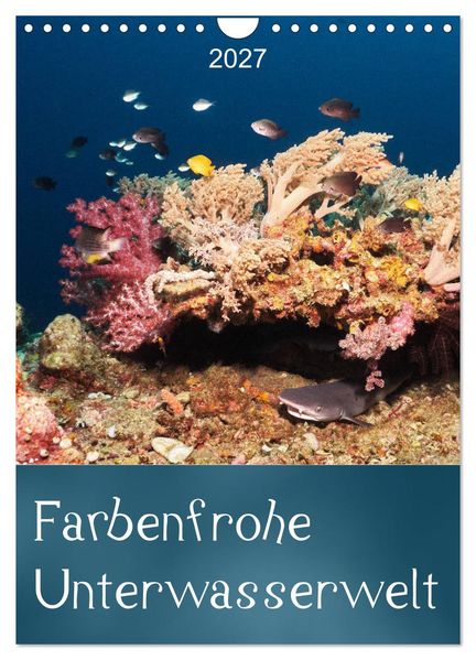 Farbenfrohe Unterwasserwelt (Wandkalender 2027 DIN A4 hoch) CALVENDO Monatskalender