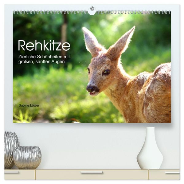 Rehkitze zierliche Schönheiten mit großen sanften Augen (hochwertiger Premium Wandkalender 2027 DIN A2 quer) Kunstdruck in Hochglanz