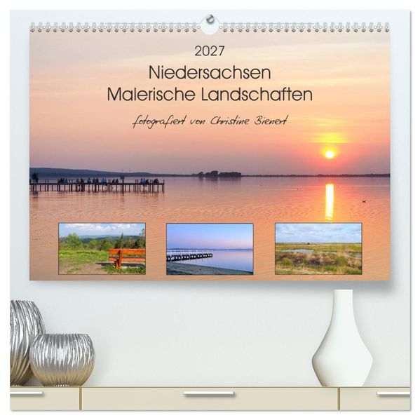 Niedersachsen - Malerische Landschaften (hochwertiger Premium Wandkalender 2027 DIN A2 quer) Kunstdruck in Hochglanz