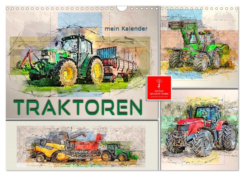 Traktoren - mein Kalender (Wandkalender 2027 DIN A3 quer) CALVENDO Monatskalender