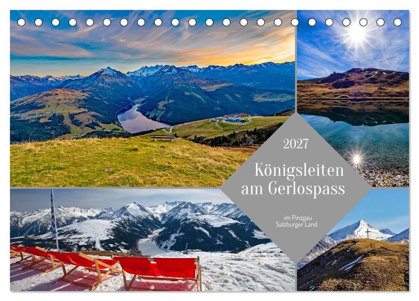 Königsleiten am Gerlospass (Tischkalender 2027 DIN A5 quer) CALVENDO Monatskalender