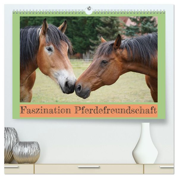 Faszination Pferdefreundschaft (hochwertiger Premium Wandkalender 2027 DIN A2 quer) Kunstdruck in Hochglanz