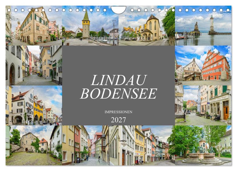 Lindau Bodensee Impressionen (Wandkalender 2027 DIN A4 quer) CALVENDO Monatskalender