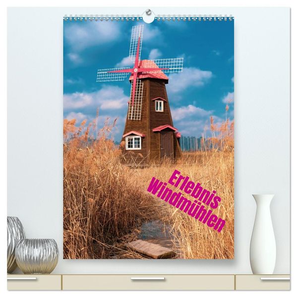 Erlebnis Windmühle (hochwertiger Premium Wandkalender 2027 DIN A2 hoch) Kunstdruck in Hochglanz