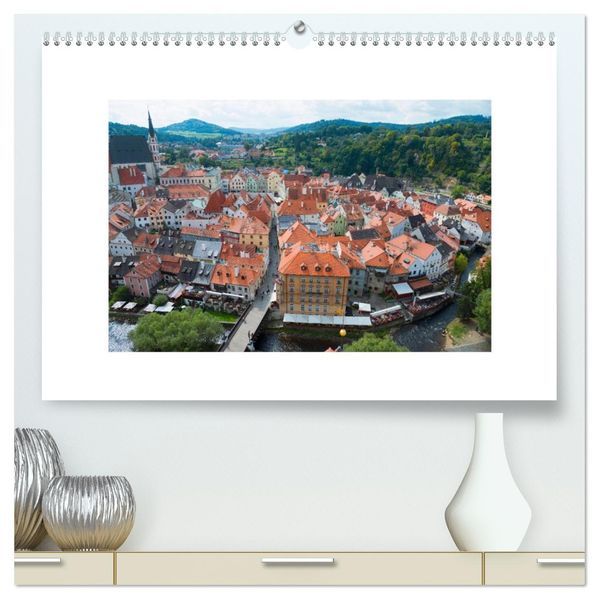Ceský Krumlov - Böhmisch Krumau (hochwertiger Premium Wandkalender 2027 DIN A2 quer) Kunstdruck in Hochglanz