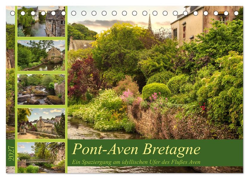 Pont-Aven Bretagne (Tischkalender 2027 DIN A5 quer) CALVENDO Monatskalender
