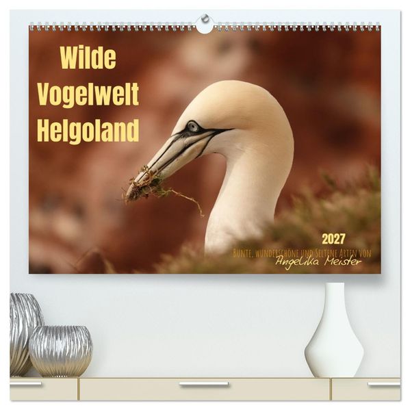 Wilde Vogelwelt Helgoland (hochwertiger Premium Wandkalender 2027 DIN A2 quer) Kunstdruck in Hochglanz